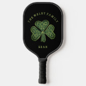 Artsy Shamrock Irish Family & Name Persoonlijk Pickleball Paddle (Achterkant)