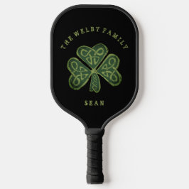 Artsy Shamrock Irish Family & Name Persoonlijk Pickleball Paddle