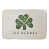 Artsy Shamrock Personalized Irish Home Decor Badmat (Voorkant)