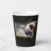 Artsy Shark Papieren Bekers (Achterkant)