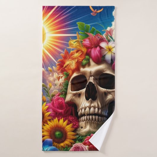 Artsy Skull Badhanddoek (Badhanddoek)