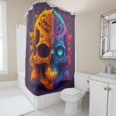 Artsy Skull Douchegordijn (In situ)