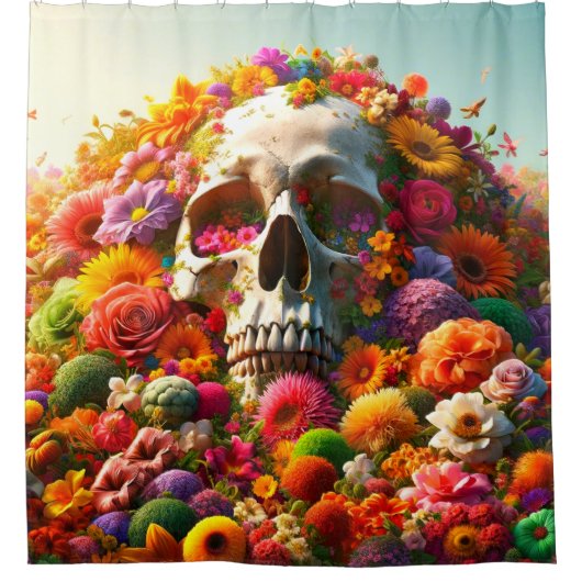 Artsy Skull Douchegordijn (Voorkant)