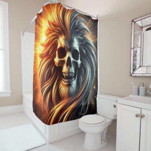 Artsy Skull Douchegordijn (In situ)