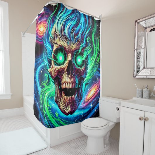 Artsy Skull Douchegordijn (In situ)