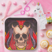 Artsy Skull Papieren Bordje (Feest)