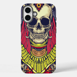 Artsy Skull Telefoonhoesje iPhone 16 Plus Hoesje