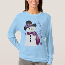 Artsy Snowman met plum