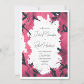 Artsy Splatter: Hedendaagse moderne bruiloft Kaart (Voorkant)