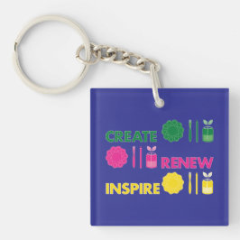 Artsy Spring Knolling Sleutelhanger