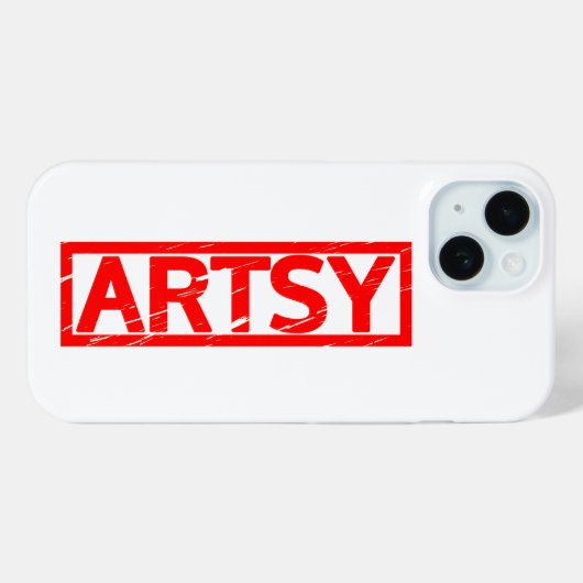 Artsy Stamp Case-Mate iPhone Case (Achterkant (horizontaal))