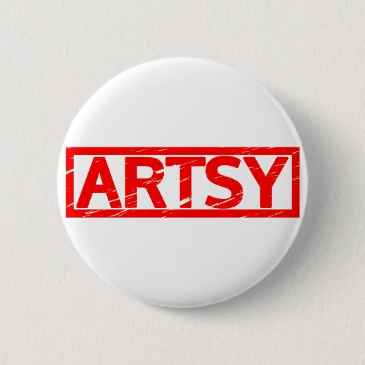 Artsy Stamp Ronde Button 5,7 Cm (Voorkant)