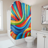Artsy Striped Douchegordijn (In situ)