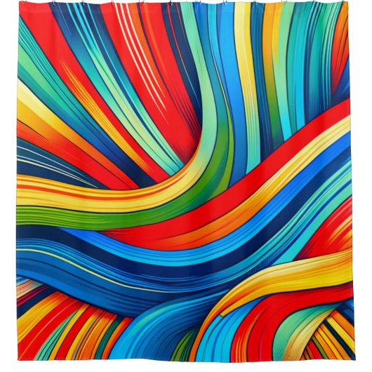 Artsy Striped Douchegordijn (Voorkant)