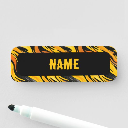 Artsy Striped Naamplaatje (In situ)