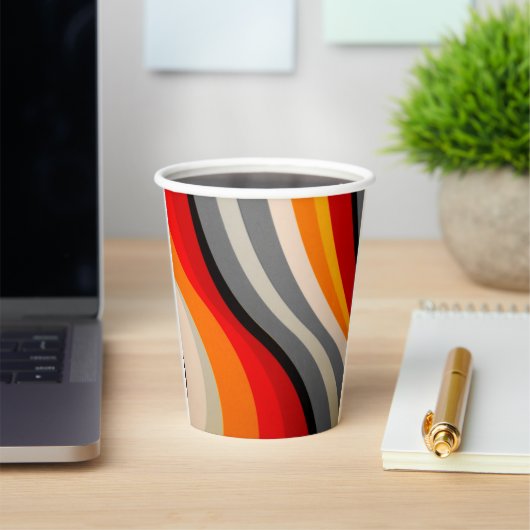 Artsy Striped Papieren Bekers (Insitu)