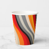 Artsy Striped Papieren Bekers (Achterkant)