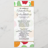 Artsy Summer Colorful Acryllic Fruit Patroon Programmakaart (Voorkant)