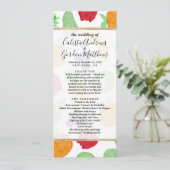 Artsy Summer Colorful Acryllic Fruit Patroon Programmakaart (Staand voorkant)