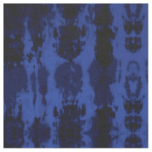 Artsy Summer Navy Blue Colorful Tie Dye Stof