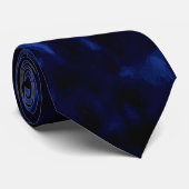 Artsy Summer Navy Blue Colorful Tie Dye Stropdas (Opgerold)