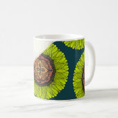 Artsy Summer Neon Yellow Lace Zonnebloem Koffiemok (Voorkant rechts)