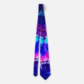 Artsy Summer Pink Blue Colorful Tie Patroon Stropdas (Achterkant)