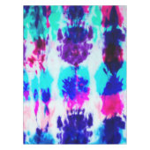 Artsy Summer Pink Blue Colorful Tie Patroon Tafelkleed (Voorkant)