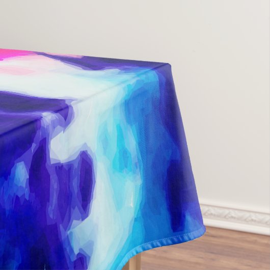 Artsy Summer Pink Blue Colorful Tie Patroon Tafelkleed (Voorbeeld)