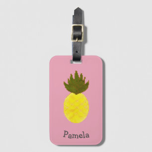 Artsy Summertime Pineapple Bagagelabel