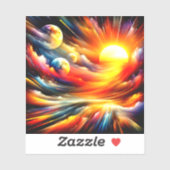 Artsy Sun Scene Sticker (Vel)