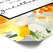 Artsy Sunflower Floral Guestbook Sign Poster (Hoek)