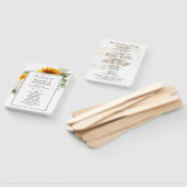 Artsy Sunflower Floral Wedding Ceremony Programme  Handwaaier (Niet-gemonteerd)