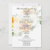 Artsy Sunflower Floral Wedding Ceremony Programme Kaart (Achterkant)