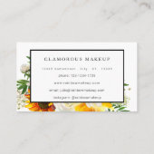 Artsy Sunflower Floral - White 2 Visitekaartje (Achterkant)