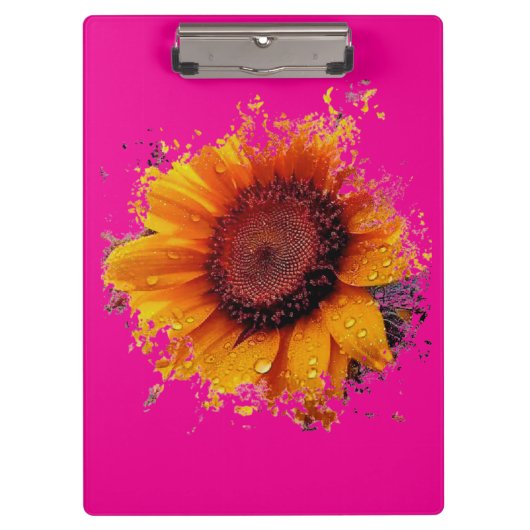 Artsy Sunflower Klembord (Voorkant)