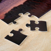 Artsy Sunset aan de Beach en Robert Moses Bridge Legpuzzel (Zijkant)