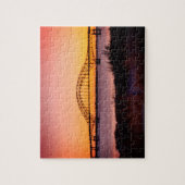 Artsy Sunset aan de Beach en Robert Moses Bridge Legpuzzel (Verticaal)