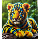 Artsy Tiger Douchegordijn (Voorkant)