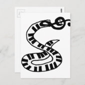 Artsy-toetsenbord en Treble Clef Snake Art Briefkaart (Voorkant / Achterkant)