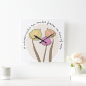 Artsy Trees Clock, docent in ruste Vierkante Klok (Huis)