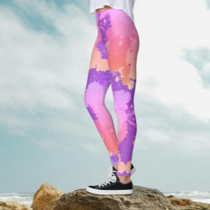 Artsy Trendy Chic Meisjesachtige Pop Kleurspatten  Leggings