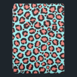 Artsy Trendy Coral Mint Blauwgroen Leopard Animal  iPad Pro Cover<br><div class="desc">Kunstmatig, modern, schattig, koraal en trendy sinaasappel, munt blauwgroen, en zwart met de hand getrokken model voor illustratie van de bladreuzel. ***BELANGRIJKE NOTA VAN HET ONTWERP: Voor om het even welk verzoek van het douaneontwerp zoals passende productverzoeken, kleurenveranderingen, plaatsingsveranderingen, of een ander veranderingsverzoek, te klikken gelieve op de "CONTACT"knoop of...</div>
