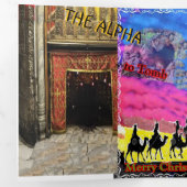 Artsy Trifold Letter Fold Christmas card Drieluik Kaart (Binnenzijde eerst)