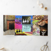 Artsy Trifold Letter Fold Christmas card Drieluik Kaart (Binnen)