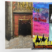 Artsy Trifold Letter Vouw Kerstkaart Drieluik Kaart (Binnenzijde eerst)