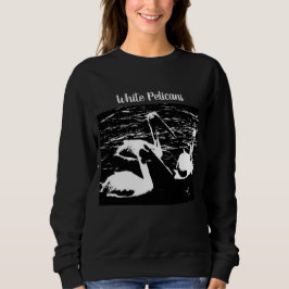 Artsy Trio van witte pelikanen zwemmen Trui