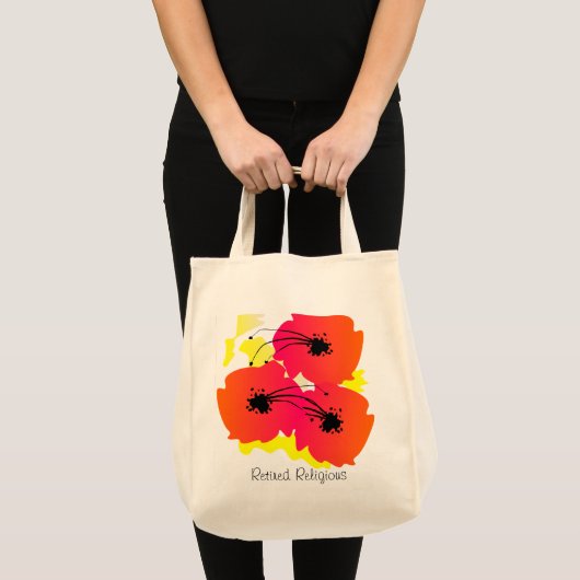 Artsy Tropical Flowers, in ruste Canvas tas (Voorkant (product))