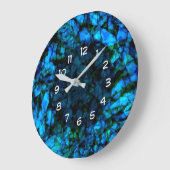 Artsy Turquoise en Blue Wall Grote Klok (Hoek)