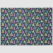 Artsy Turquoise Magenta Blauwgroen Limoen kerstbom Tissuepapier (Voorkant)